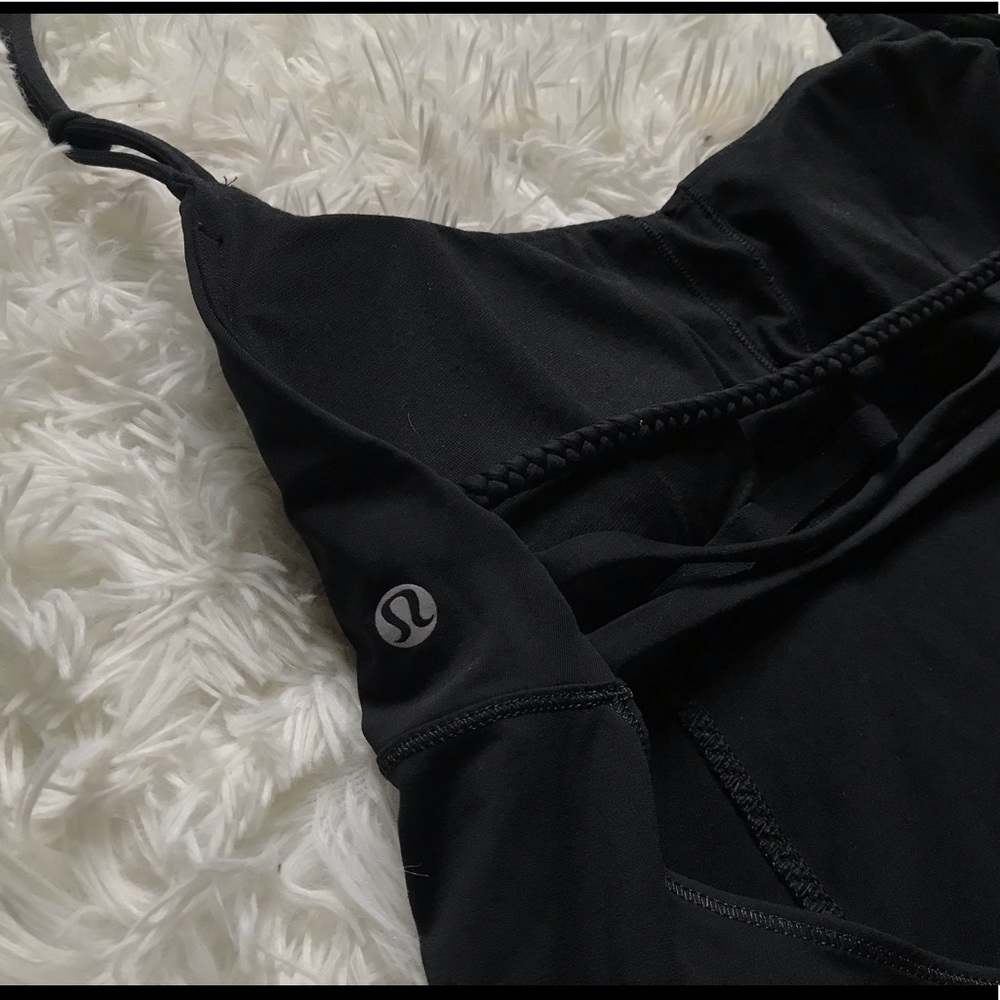 Lululemon Wandering Yogi Black Halter Top
